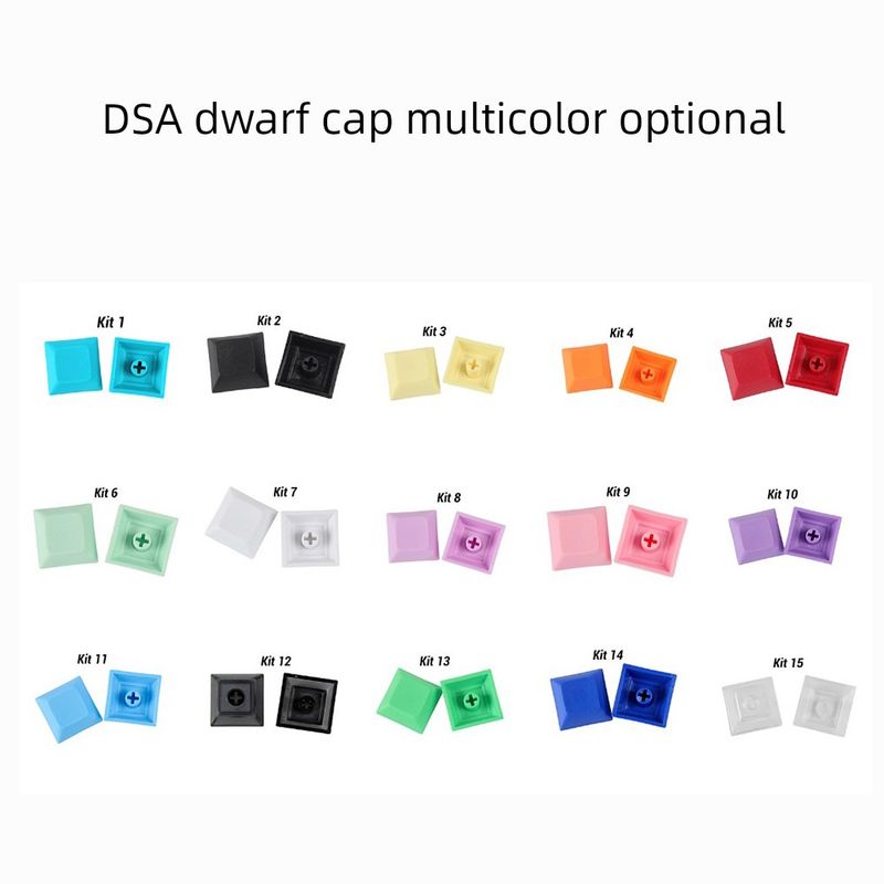Dsa1x Gravürsüz PBT Kısa Top Kapak Monokrom Nical Klavye_voghion.com