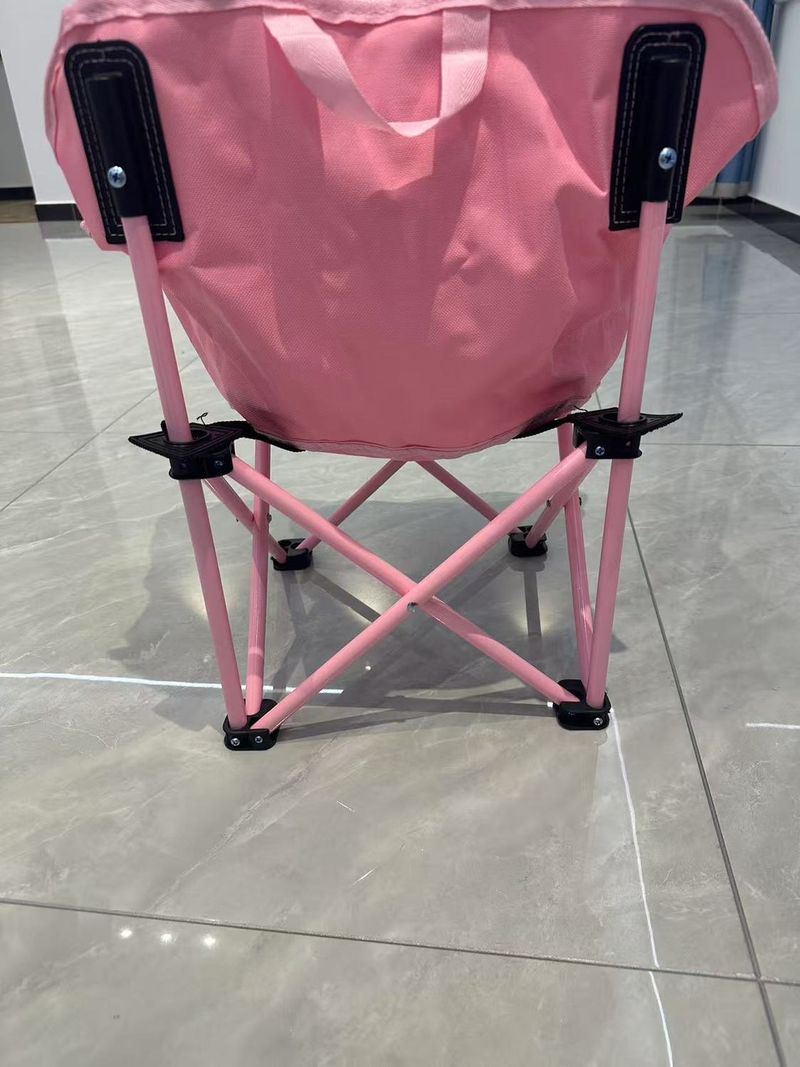 Outdoor Camping Moon Pink Picnic Art Student Folding Heavy Duty Stall Chair_voghion.com