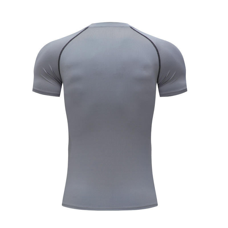 Men's clothing Basketball sports tights quick-drying fitness wear short-sleeved running training wear high elasticity_voghion.com