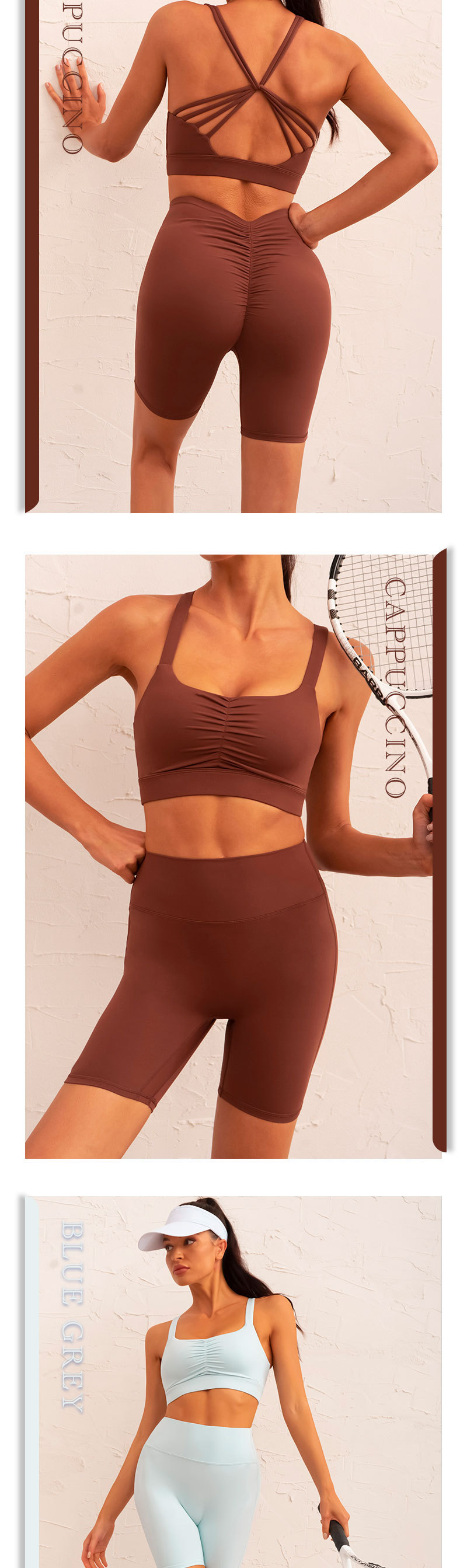 Short de fitness à la mode pour femmes, combinaison de yoga, d'entraînement, de course à pied_voghion.com