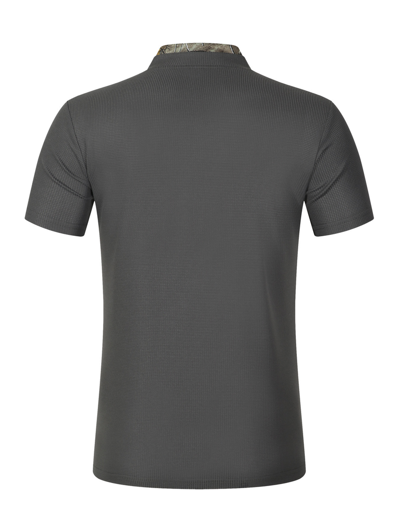 Maglietta polo da uomo con risvolto, nuova, alla moda, in twill di cotone, di grandi dimensioni_voghion.com