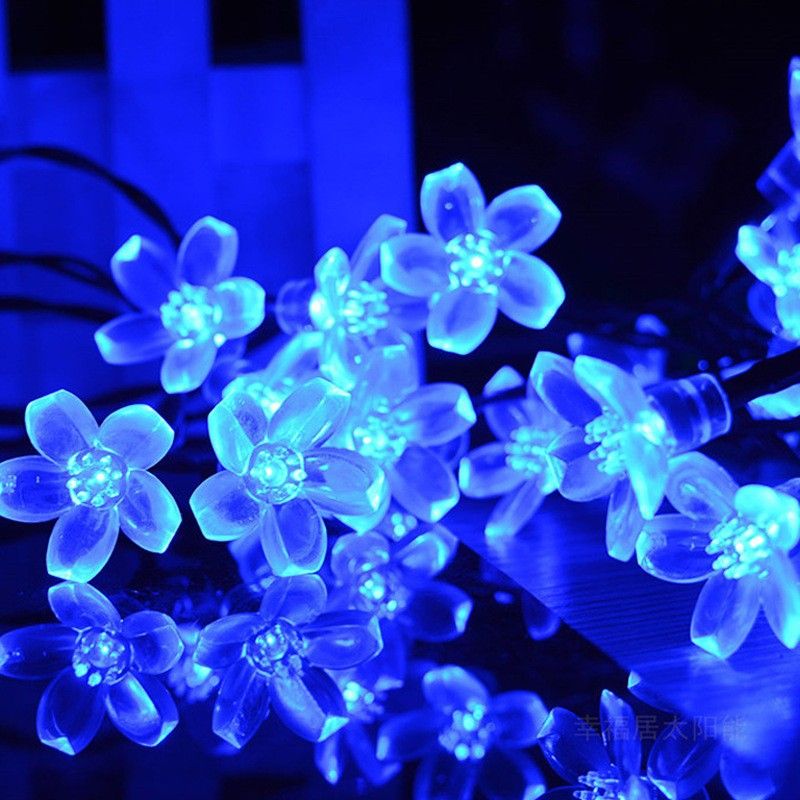 Decorazione natalizia per esterni con luci a LED impermeabili a forma di fiore di pesco, per matrimoni solari transfrontalieri in ciliegio_voghion.com