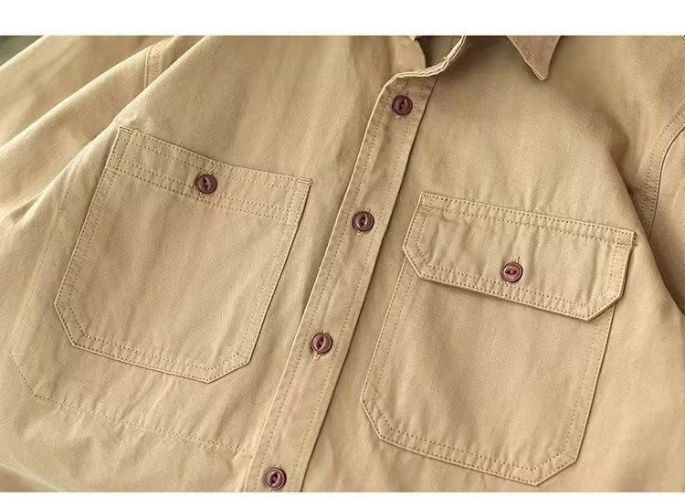 Amerikanischen Stil Arbeitskleidung Langarm Lose Tough Guy Jagd Hemd Männer Frühling Jacke Mantel_voghion.com