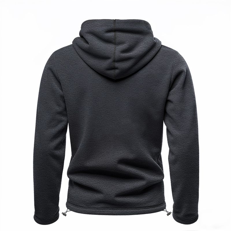 Felpa con cappuccio da uomo foderata in pile – Pullover invernale caldo con interno morbido spazzolato (6 colori, vestibilità oversize)_voghion.com