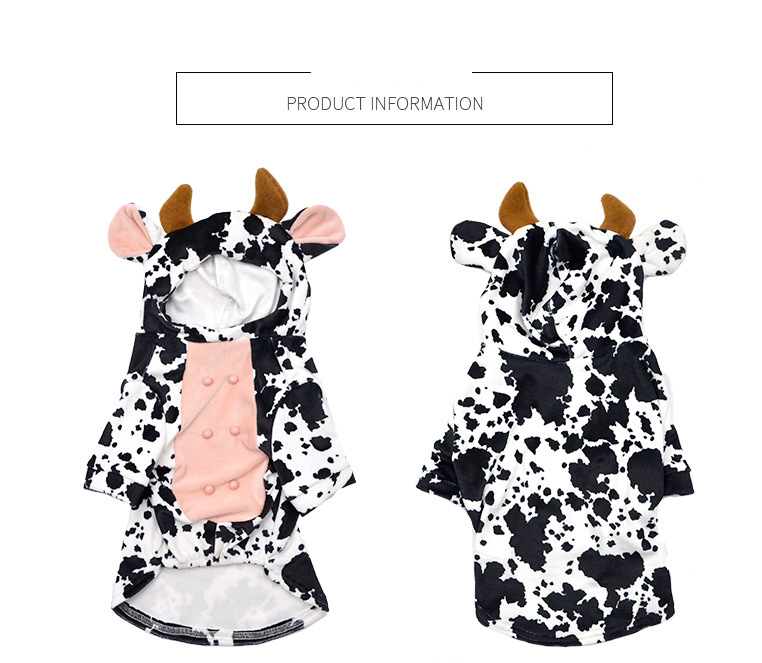 Huisdierkleding Halloween Hondenkleding Huisdierkostuum Koemodellering Hondenkleding Middelgrote hond_voghion.com
