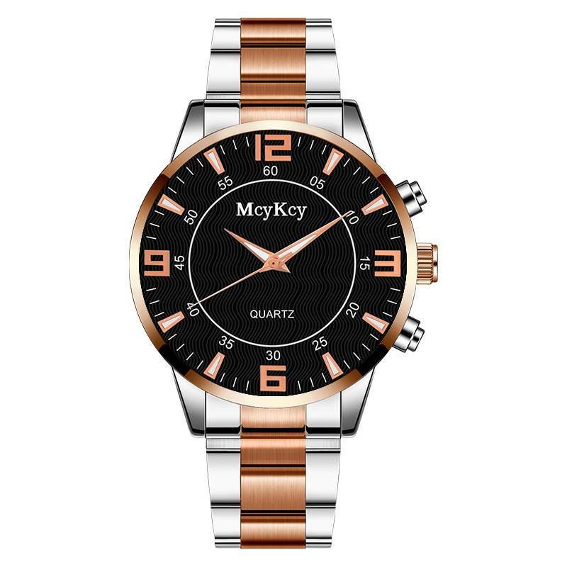 Men's Watch Gift Watch Simple Alloy Steel Band Quartz Men's Watch_voghion.com