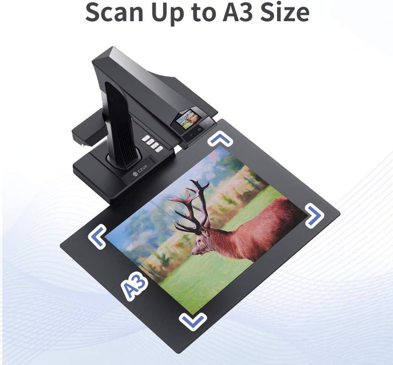 Scanner professionale per libri ET16-P con luce di riempimento a LED, scanner per documenti da 16 megapixel, compatibile con MacOS e Windows, riconoscimento ottico dei caratteri (OCR) per oltre 180 lingue._voghion.com