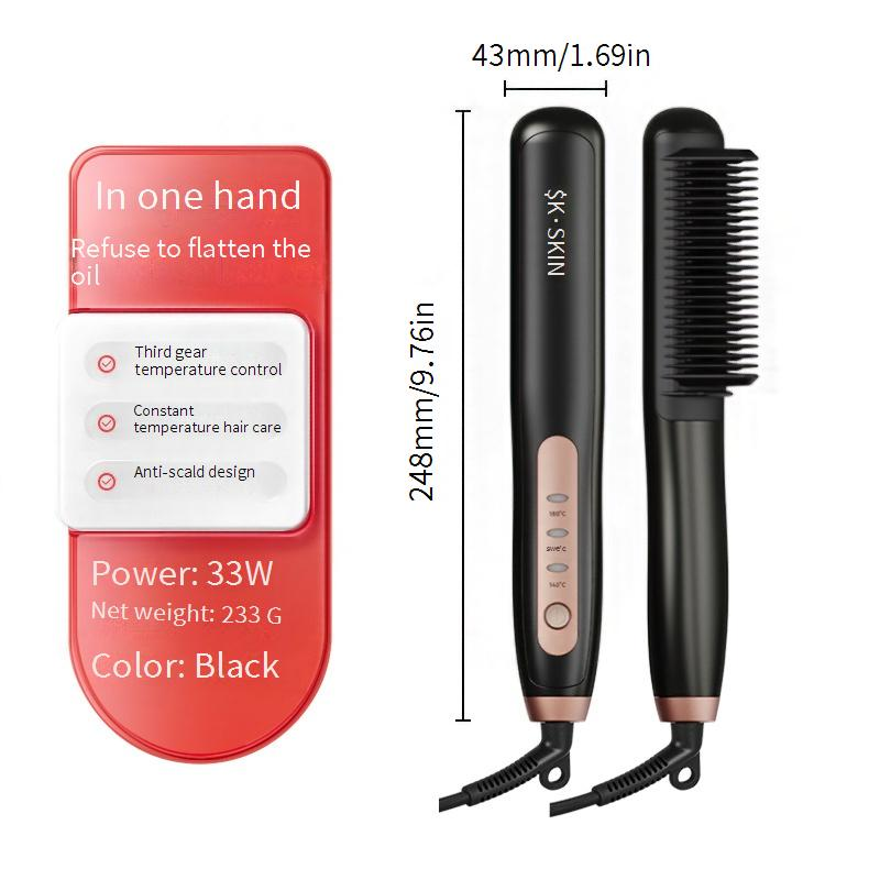 Rizador de pelo, plancha de pelo de doble propósito, pequeño, de potencia, mini rizador de lana para dormitorio de estudiantes_voghion.com