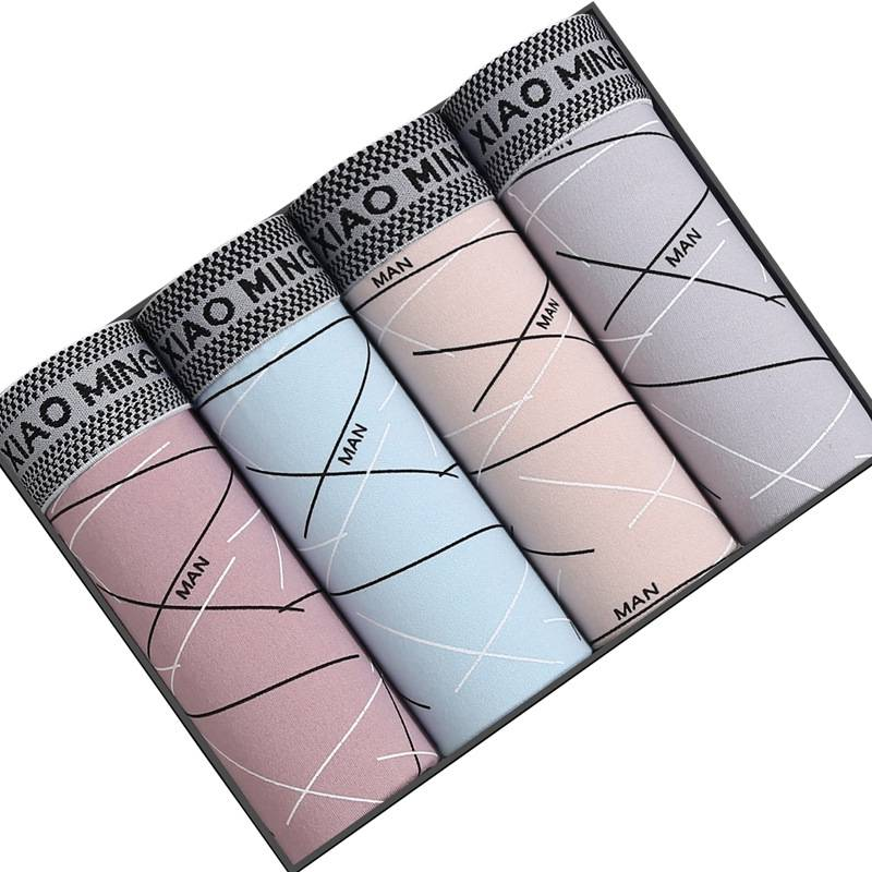 Premium Men's Boxer Briefs 4-Pack - Breathable Cotton Modal Blend With Graphene Technology - Ultra Soft Mid Rise Seamless Underwear Gift Set_voghion.com