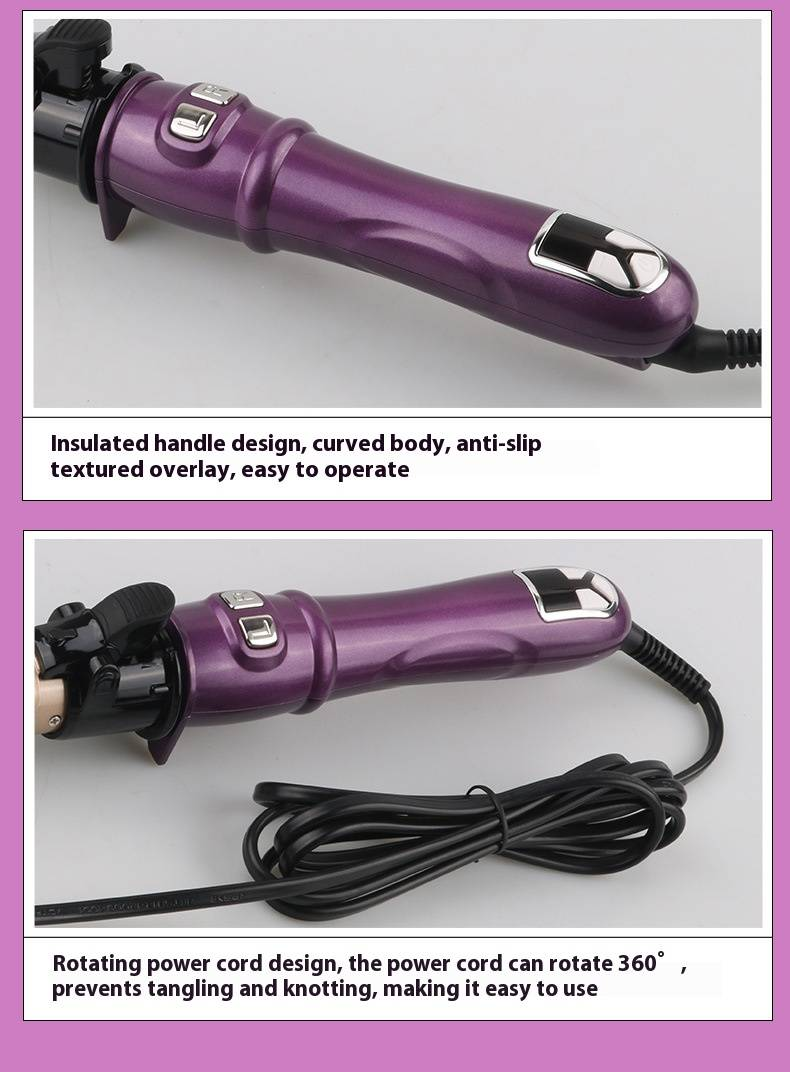 Modelador e chapinha de cerâmica turmalina de 10 temperaturas - 25 mm, voltagem dupla (110 V/220 V), para uso mundial, com certificação CE/FCC/ROHS_voghion.com