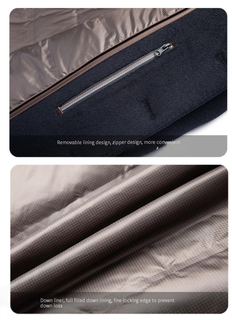 Men’s Detachable Down Liner Wool Blend Overcoat – Mid-Length Winter Coat With Removable Hood, Business Casual Trench Coat In Grey/Black/Navy_voghion.com