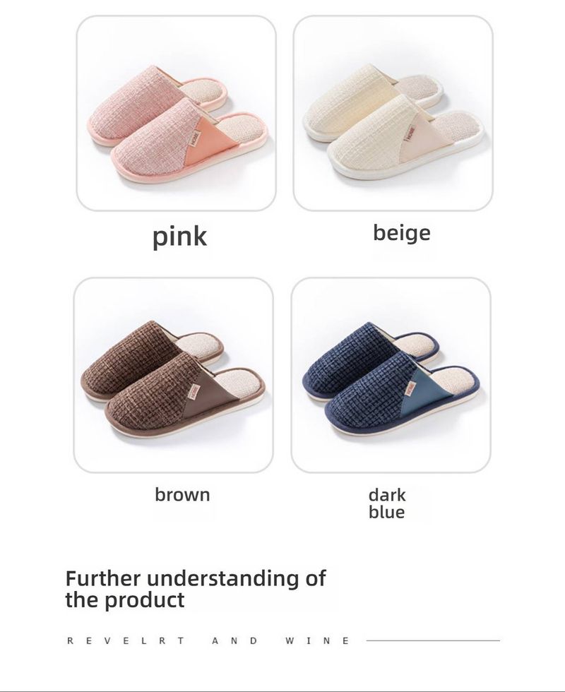 Atmungsaktive Hausschuhe aus Leinen für Damen und Herren – rutschfeste Sommersandalen mit baumwollgefüttertem Fußbett (lässige Unisex-Sandalen)_voghion.com