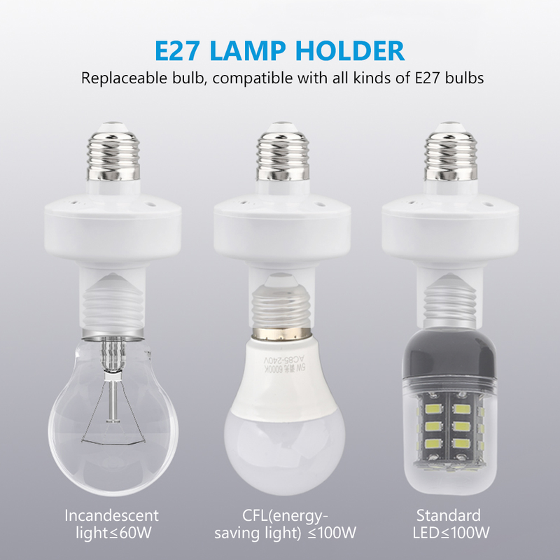E27 Lamp Holder Socket Base Wireless Remote Control 20-30m Range E27 AC 180~250V Power Switch Socket Remote Switch Lights_voghion.com
