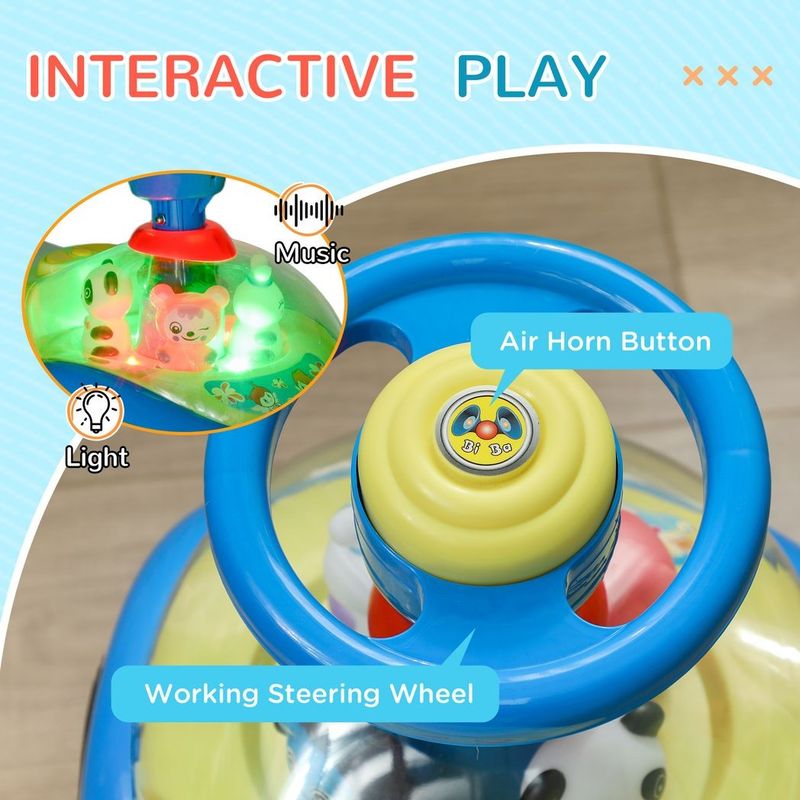 Toddlers Ride On Toy Childrens Push Along Car Design Music Light Horn_voghion.com