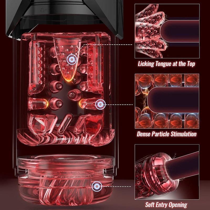 APP LED Automatic Male Masturbator Cup 7 Sucking Rotating Licking Thusting Modes Pocket Pussy Stroker Blowjob Sex Toys_voghion.com