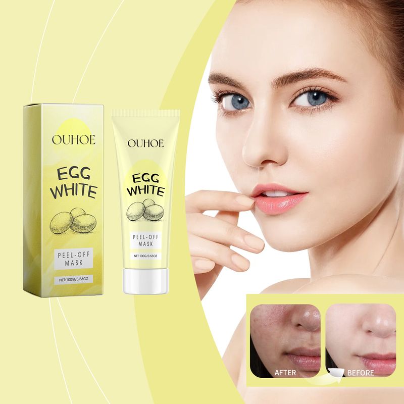 OUHOE Exfoliating Peel Mask Facial Cleansing Blackhead Gentle Non-Tight Moisturizing Peel Mask_voghion.com