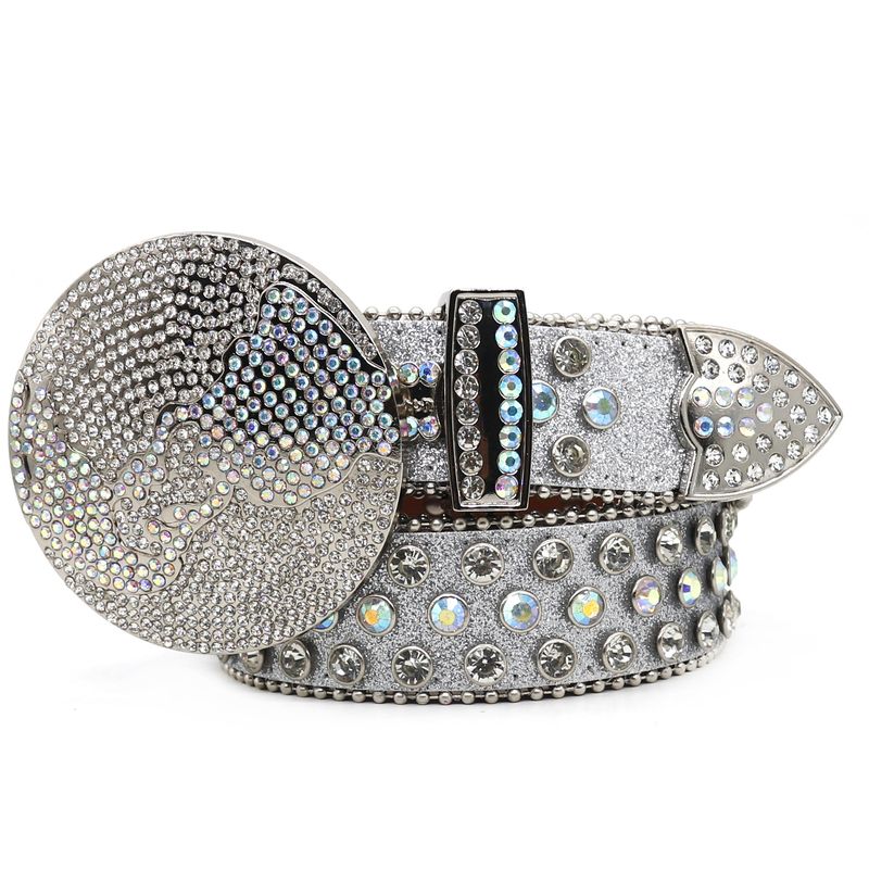 Cinturón de cristal con incrustaciones de diamantes y hebilla de tierra llena de diamantes, tendencia de moda punk, Y2K_voghion.com