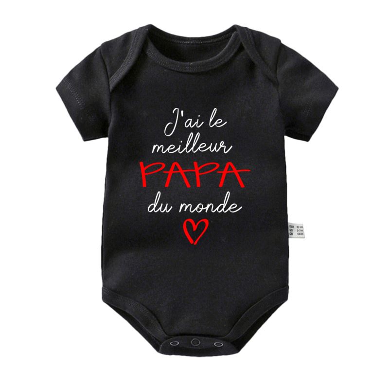 Moeder & Kinderen Babykleding Ik heb de beste moeder en vader. Grappige babykruip-jumpsuit_voghion.com