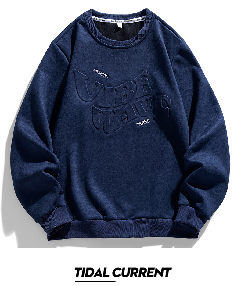 Männer Kleidung Mode Hoodie männer Crewneck Kleidung Bottom Shirt Lose Langarm T-shirt Männer Frühling Und Herbst_voghion.com