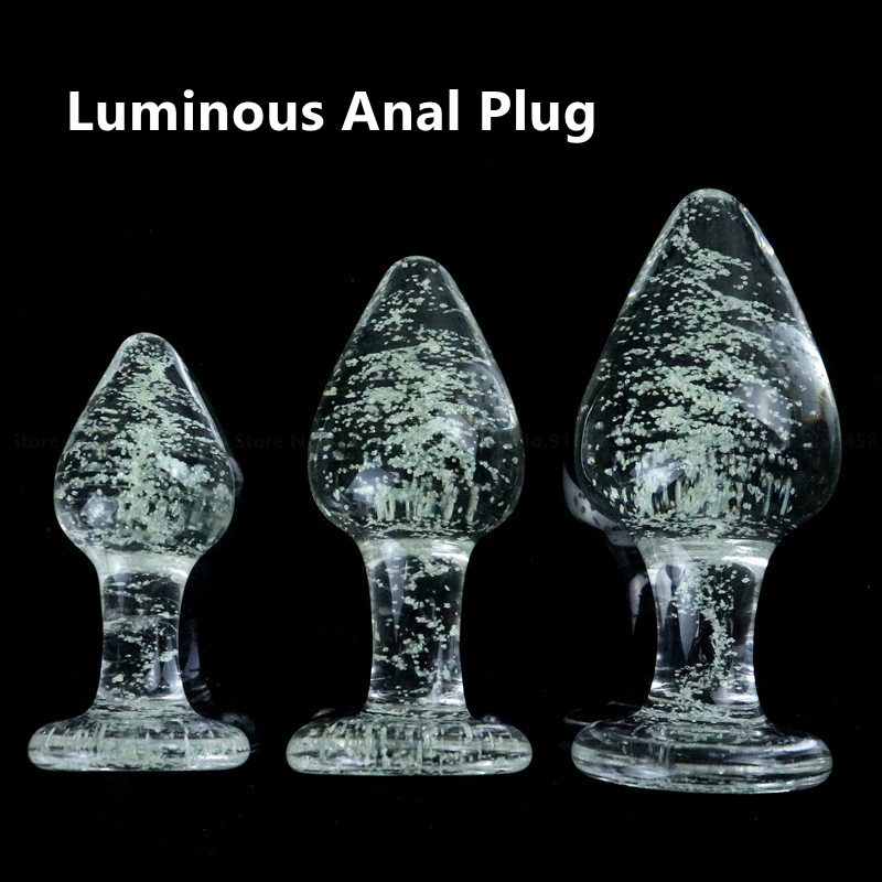 Analspielzeug aus Glas für Frauen und Männer, leuchtender Buttplug aus Glas, kleines Analsexspielzeug, Prostatamassage, Buttplug, Plug für Erwachsene_voghion.com