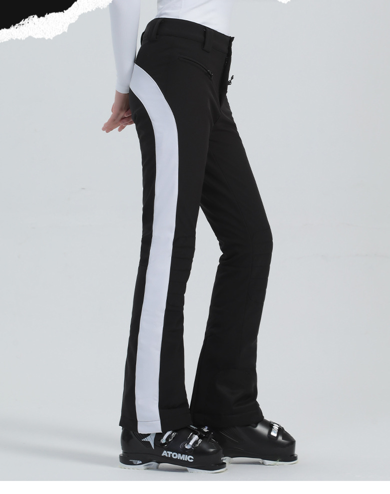 New winter ski pants women's double board winter outdoor warm windproof waterproof elastic snow pants_voghion.com