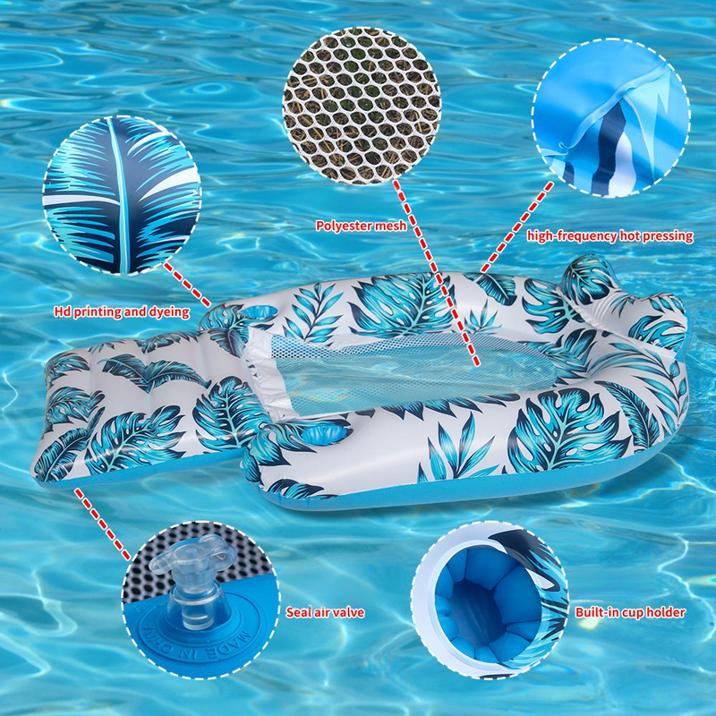 Premium PVC Inflatable Pool Lounge Chair Extra Thick Backrest Floating Chair For Adults Heavy Duty Air Sofa For Beach Lake Swimming Pool_voghion.com