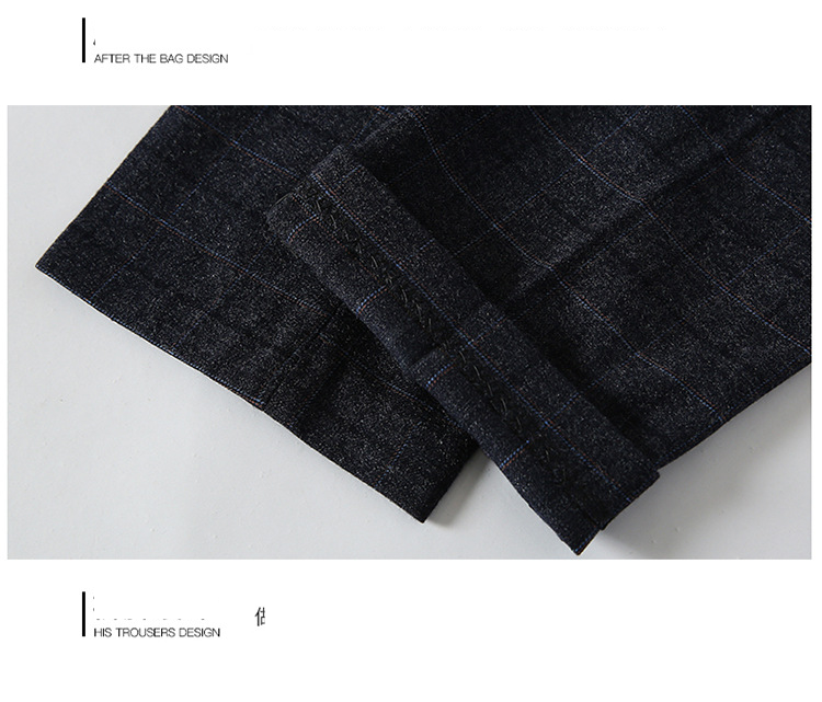 Roupas masculinas da moda, calças xadrez de negócios, terno formal masculino combinando_voghion.com