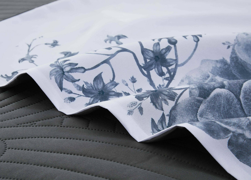 CG20 Blumenset, geeignet für Schlafzimmer und Wohnzimmer (1 * Tagesdecke + 2 * Kissenbezüge, kein Bettdeckenkern oder Kissenkern)_voghion.com