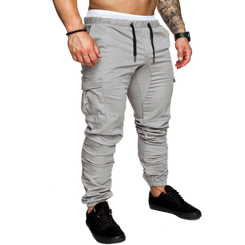 Men's Summer Casual Cargo Joggers - Stretch Cotton Anti-Wrinkle Loose Fit With Elastic Cuffs - Solid Color Utility Pants For Streetwear_voghion.com