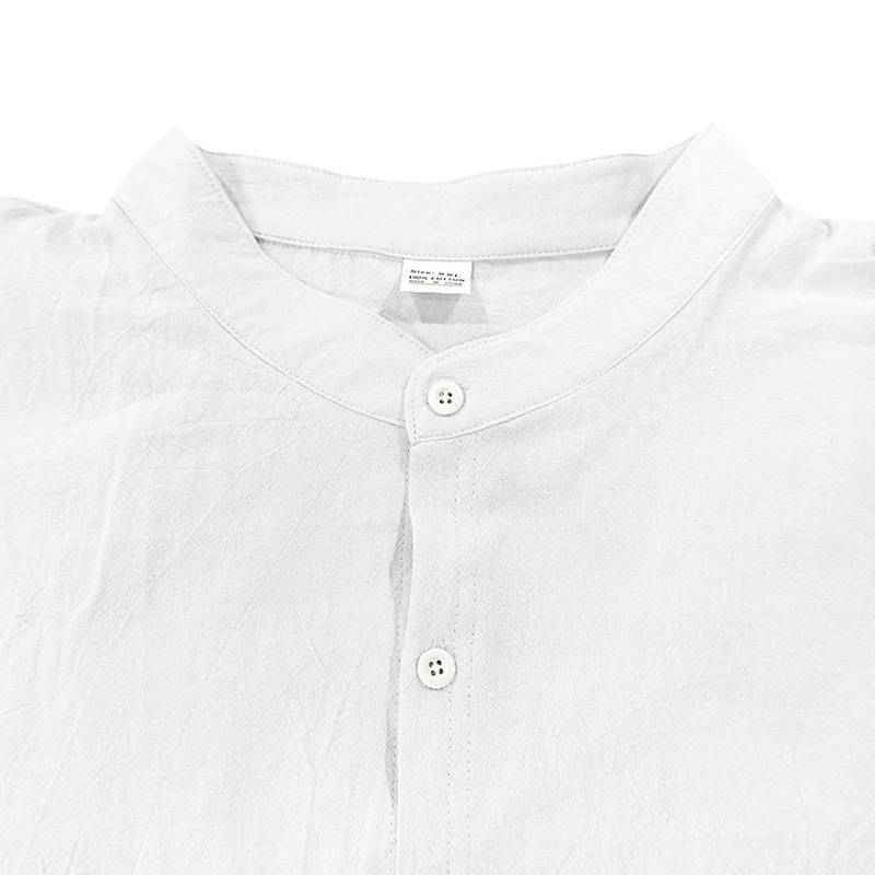 2025 Four Seasons Linen Men's Casual Set Loose Long-sleeved Long Pants Shirt Set For Men_voghion.com
