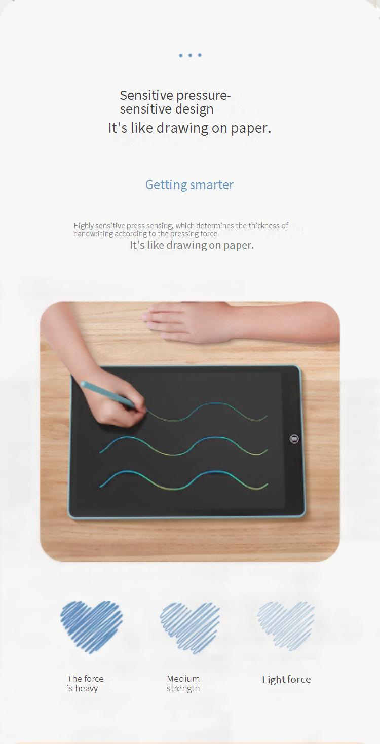 16 Inch LCD Writing Tablet - Reusable Digital Drawing Board For Kids, Colorful Doodle Pad With Stylus, Erasable Sketch Board For Home & Travel_voghion.com