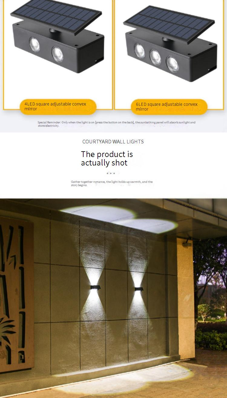 Solar-Powered Wall Washer Lights With Adjustable Lenses – Warm & White LED – Waterproof Outdoor Lighting For Gardens, Villas, And Facades_voghion.com