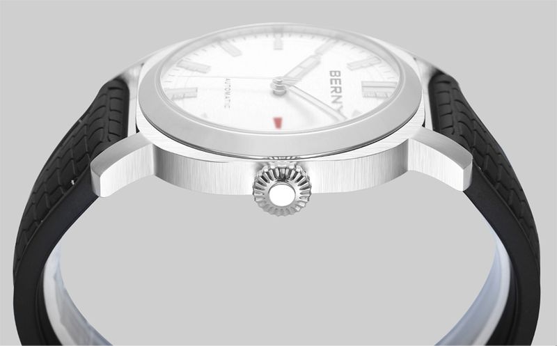BERNY Automatic Watches For Men 10ATM Waterproof Analog Mechanical Watch With Date Silicone Strap Super Luminous Stainless Steel Sapphire Wristwatch_voghion.com
