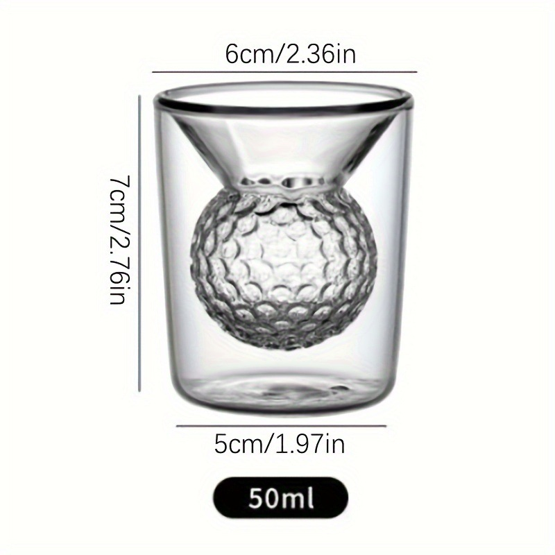 Golf-Doppelschicht-Glasbecher, Wasserbecher aus dickem Borosilikatglas, transparenter und wärmeisolierender Milchgetränkebecher_voghion.com