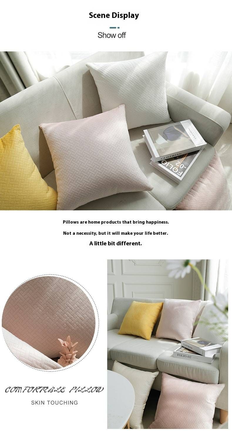 Einfarbiger Kissenbezug aus Polyester – moderner, minimalistischer Kissenbezug für Sofa, Bett, Büro (45 x 45 cm, ohne Einsatz, maschinenwaschbar, mehrere Farben)_voghion.com