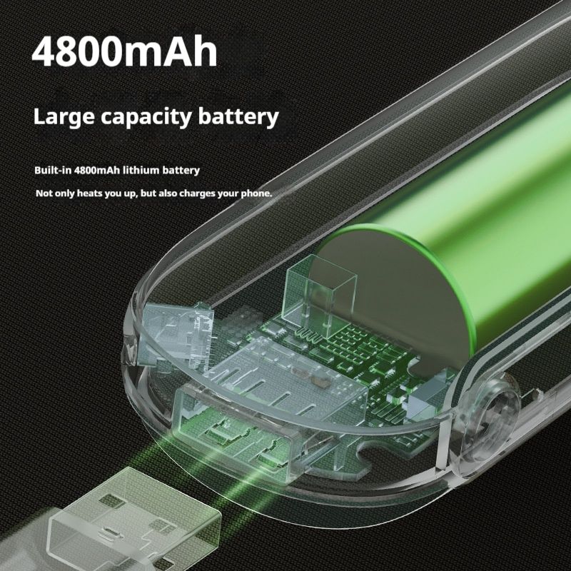 USB-Handwärmer und Powerbank (5000 mAh) – Tragbares Heizkissen mit 3 Temperaturen, FCC/CE/RoHS-zertifiziert, leicht (119 g) für Reisen und den täglichen Gebrauch_voghion.com