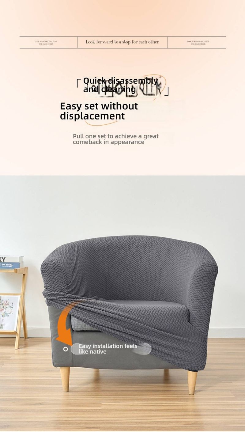 Copripoltrona elasticizzato in jacquard con sezione a T – Copribraccio rotondo antiscivolo e protezione per lo stand, copridivano elastico antiscivolo antipolvere_voghion.com