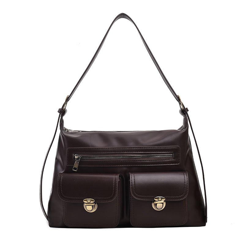 Herbst Neue High-End-Feeling-Schultertasche für Damen mit großer Kapazität und Nischendesign und Doppeltasche_voghion.com