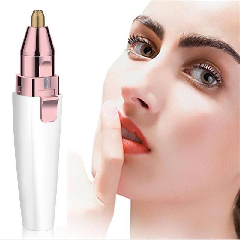 Elektrischer USB-Entfernungsgerät Trimmer Augenbrauenformer Mini Lippenstift Rasierer für Frauen Gesichtshaarentferner_voghion.com