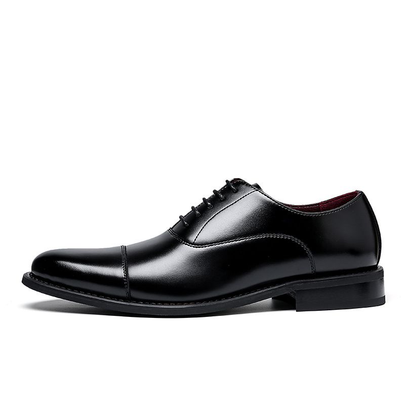 Suitable For All Seasons Business Oxford Genuine Formal Three-Joint Men's Height Increasing Leather Shoes British Style_voghion.com