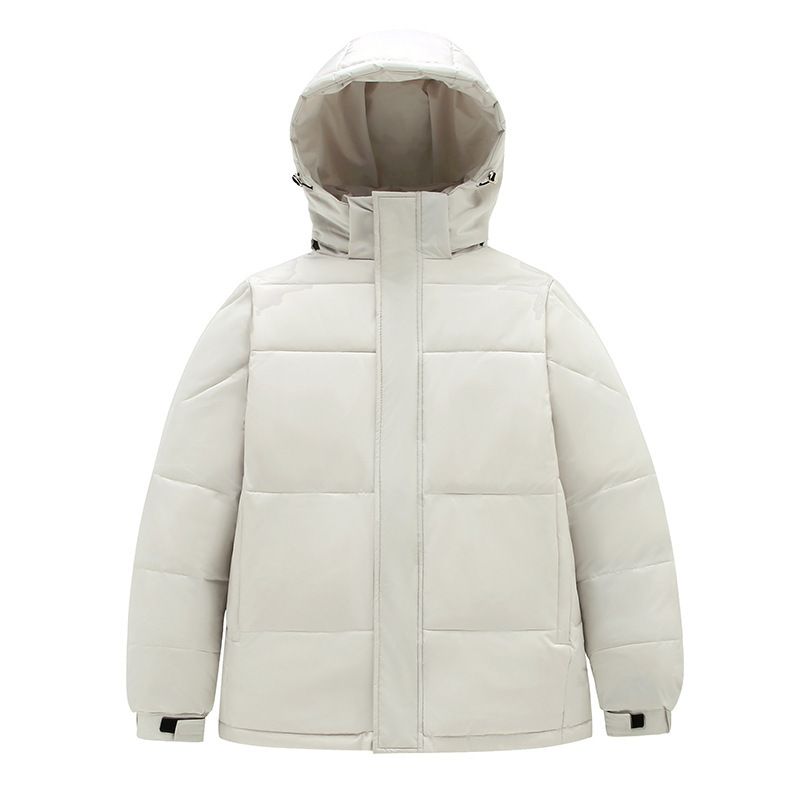 Zimní pánská teplá bunda New Goose v černém zlatém provedení s kapucí, bílá, s kachním peřím, pro větší velikosti_voghion.com