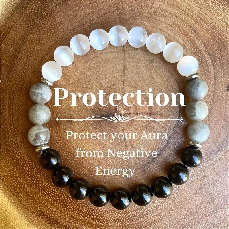 Bracciale Xiyin TK realizzato con ametista, occhio di tigre, lapislazzuli e altre sei pietre naturali_voghion.com