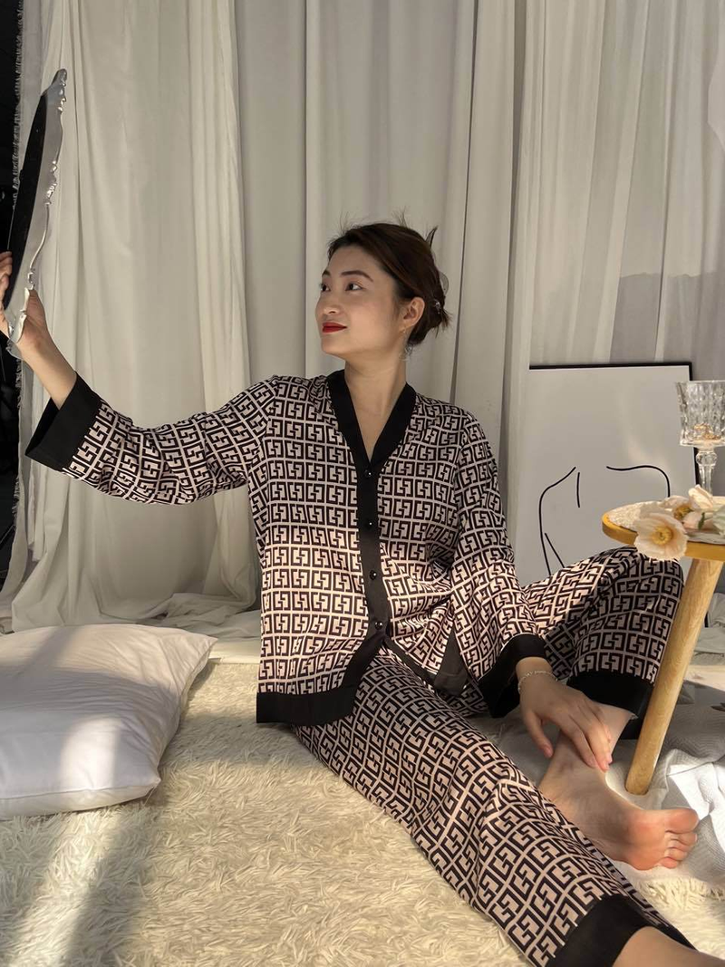 Costume ample imprimé décontracté pour femmes, ensemble deux pièces, beauté, automne et hiver, 2023_voghion.com