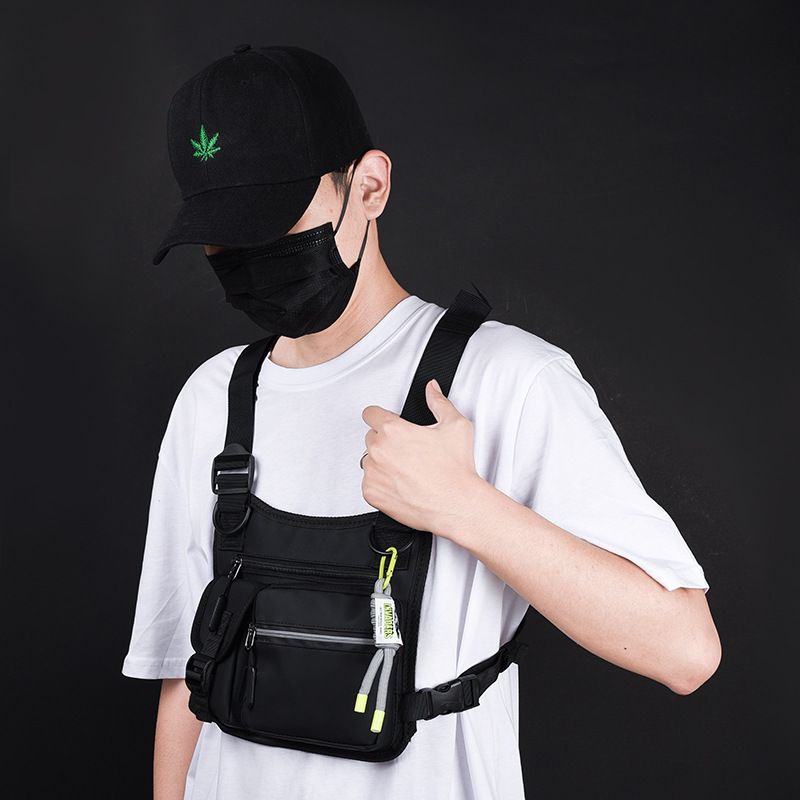 Coole Arbeitskleidung, funktionale Brust, personalisierte trendige Marke, reflektierende, tragbare Weste für Herren im Freien_voghion.com