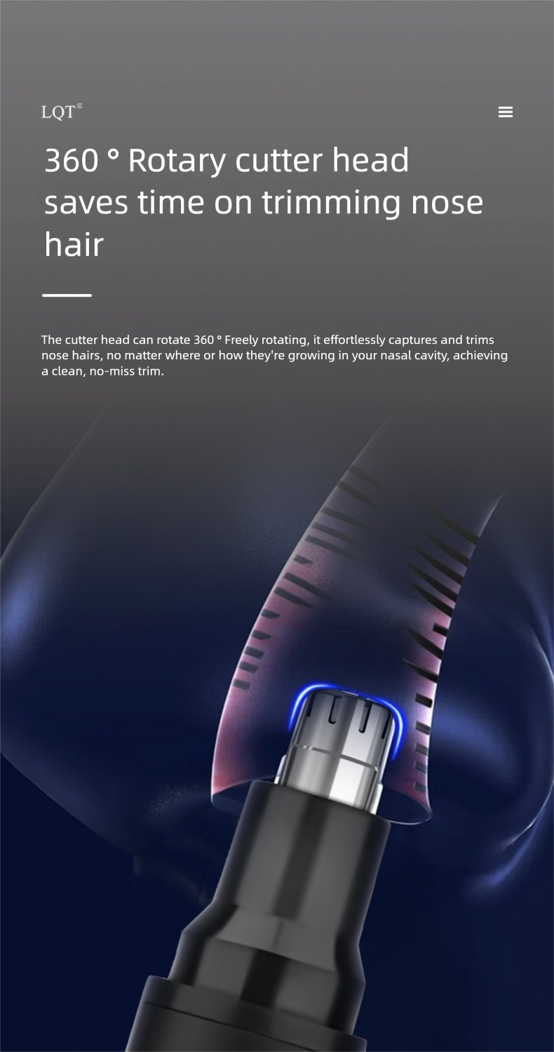 LQT New Electric Clipper Convenient Portable Rechargeable Men's Mini Nose Hair Trimmer_voghion.com