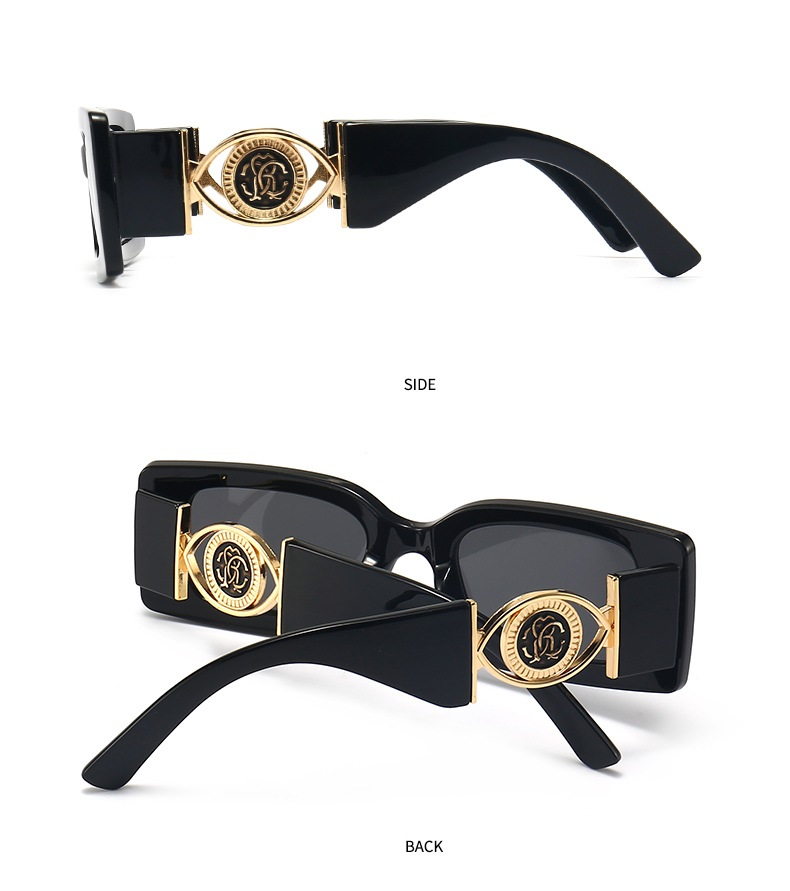 New Rectangle Sunglasses Women Men 2022 Vintage Fashion Square Female  Designer Black Sun glasses Male UV400 Eyewear_voghion.com
