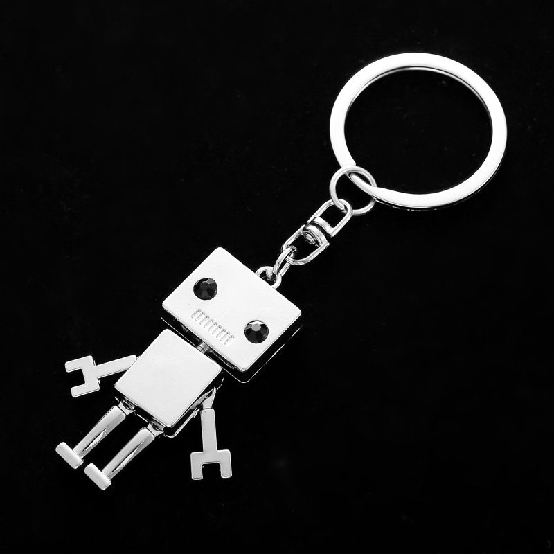 Portachiavi creativo a forma di robot, in metallo, per auto, da uomo, con ciondolo, regalo, gadget_voghion.com