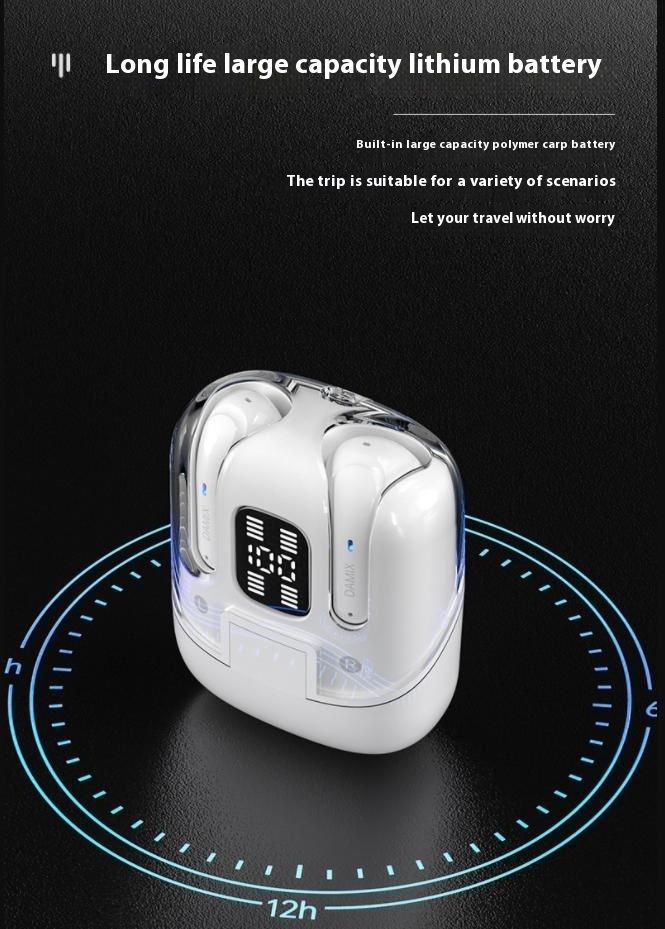 DX16 Couple Wireless Bluetooth Earphones With 2 Pairs Of Earphones Backpack Appearance, Battery Display, HIFI Sound Quality TWS_voghion.com