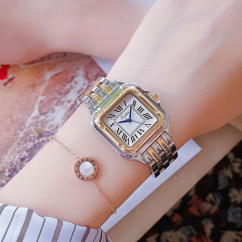 Scottie Small Square Watch Brand Roman Solid Steel Band Fashion Impermeabile_voghion.com