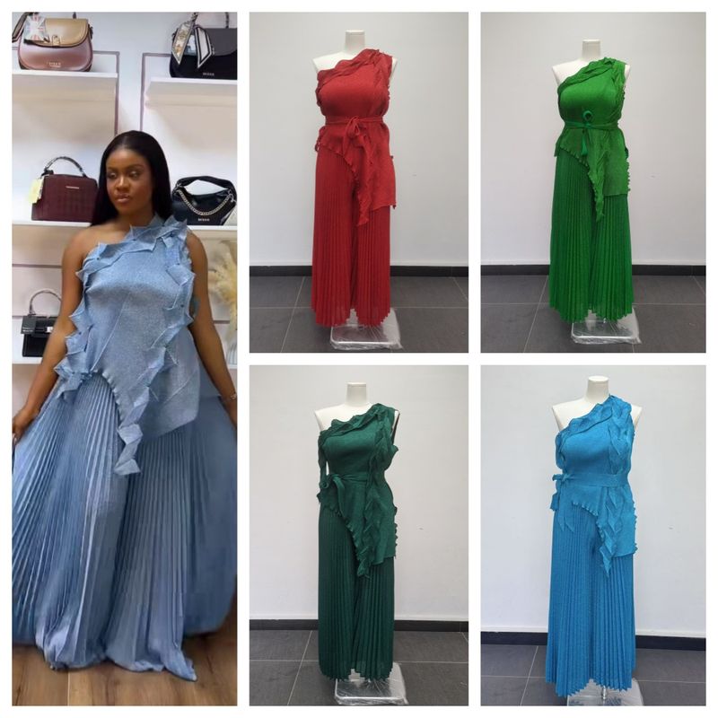 Women's Clothing Banquet Off Shoulder Light Luxury High End Dress Two Piece Suit_voghion.com